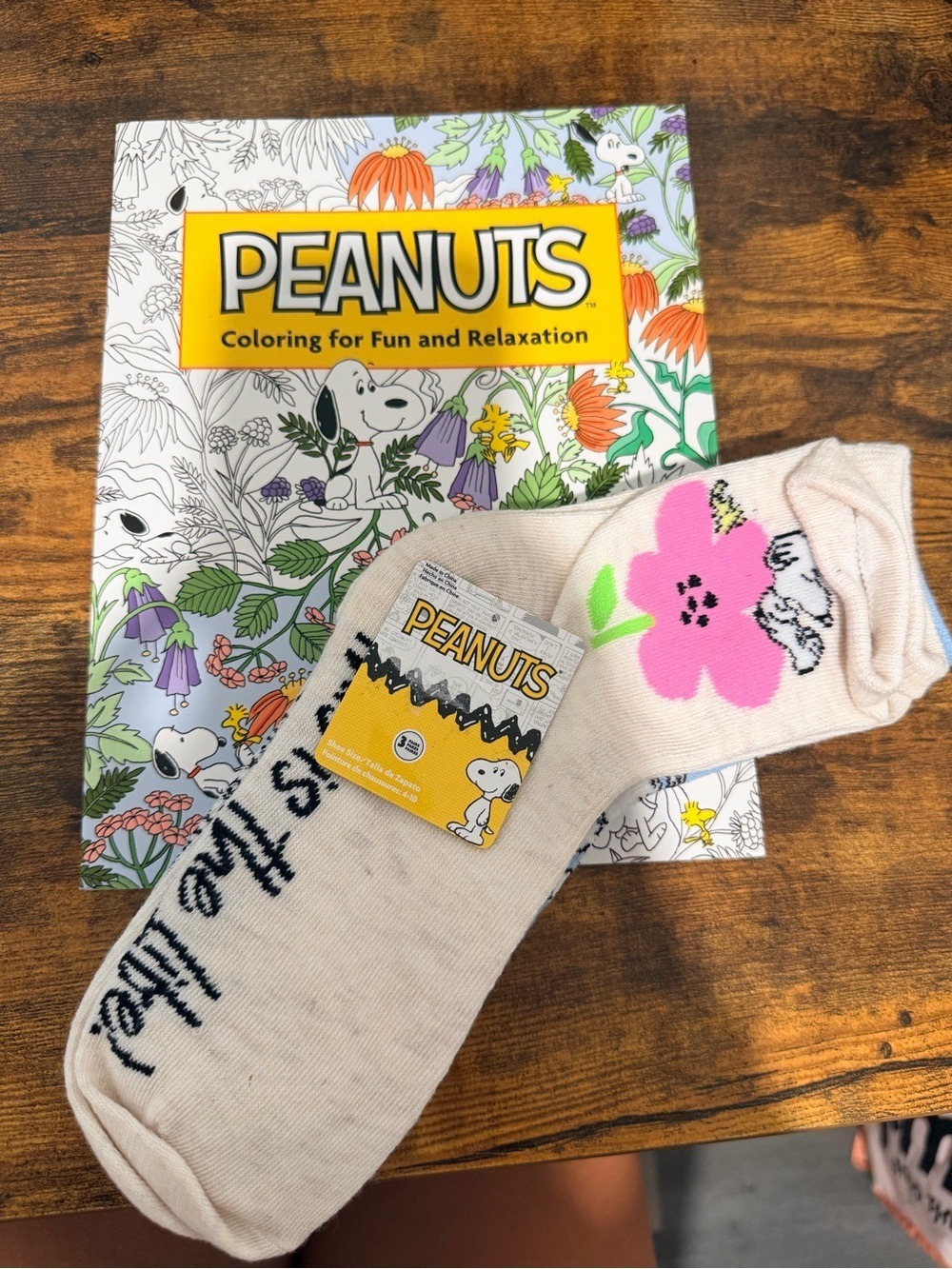 Peanuts Bundle! Coloring Book & 3-Pack Socks